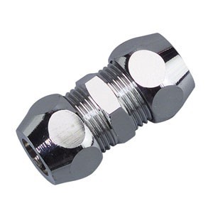 RACCORD DOUBLE DROIT 1/2X1/2 TUBE 15 CHROME SCHELL