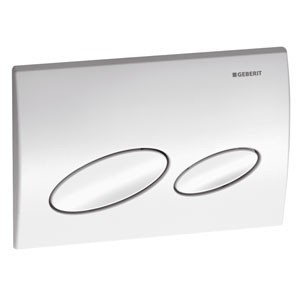 PLAQUE DE COMMANDE KAPPA 20  GEBERIT  BLANC