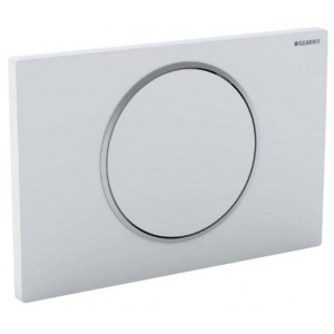 PLAQUE DE COMMANDE SIGMA10 BLANC / CHROME BRILLANT / BLANC GEBERIT