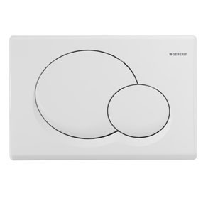 PLAQUE COM. SIGMA01  BLANCHE 2 TOUCHES GEBERIT