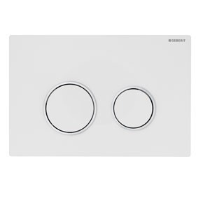 PLAQUE COM. SIGMA20 BLC/CHR. 2 TOUCHES GEBERIT