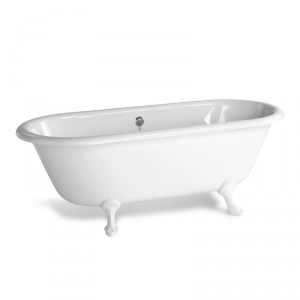 BAIN 175X77X58 CM DUROXITE KANSAS  BLANC + PIEDS