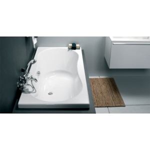 BAIN 180X80 INAO BLANC+PIEDS   ALLIBERT