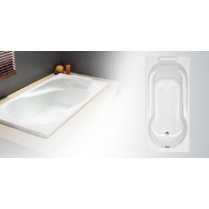 BAIN ESSINA2 / 160X75 X 52,5-54 CM  BLANC+PIED ALLIBERT