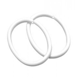 ANNEAU DE DOUCHE CLIPS BLANC SACHET DE 12 PIECES