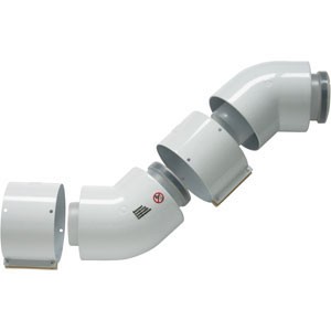 COUDE VAILLANT (2P) 45° PP SYSTEME 80/125 VAILLANT