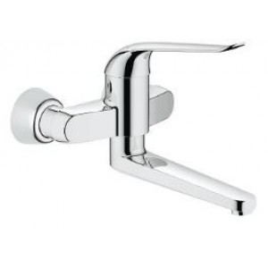 MITIGEUR EUROECOMONTAGE MURAL CHROME GROHE