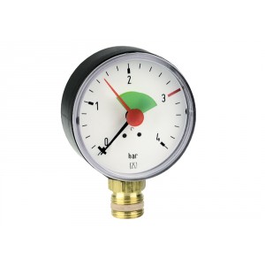 MANOMETRE HZ 63 R1/4 RAD 0 + 4 BAR EURO INDEX