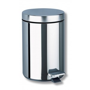 POUBELLE 3 LIT A POSER A PEDALE INOX   DELABIE