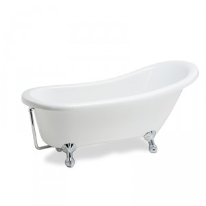 BAIN 170X74XH 58/74 CM OXFORD ACRYL BLANC + PIEDS  AQUA PRESTIGE