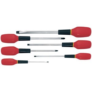 JEU DE 6 TOURNEVIS UNIVERSELS A FENTE ET POZIDRIV