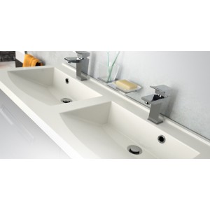 FLEX PLAN DE TOILETTE 120 CM   BLANC BRILLANT ALLIBERT