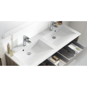 SLIDE PLAN DE TOILETTE 100 CM   BLANC BRILLANT ALLIBERT