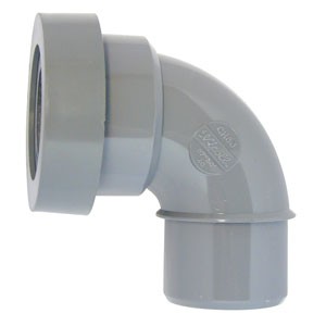 COUDE PVC 40 MF  A JOINT A LEVRE NICOLL