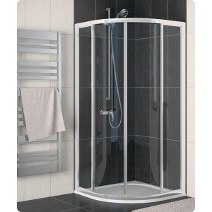 PORTE 1/4 ROND COULISS 90X90X1900  ECO-LINE ARG MAT/ TRANSP. RONAL