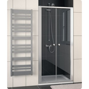 PORTE BATTANTE SALOON 975/1025X1900MM  ECO-LINE POLI BRILLANT/TRANSP. RONAL