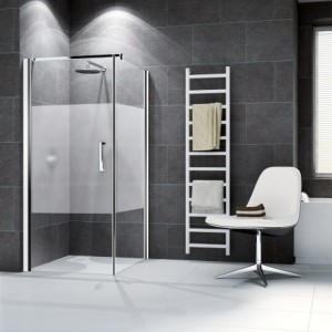 PAROI FIXE 72X75 CHROME/BANDE SATIN   GIADA NOVELLINI