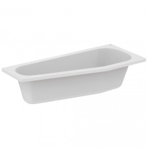 BAIN ASYMETRIQUE DROIT 160X70/45 CM ACRYL ID.ST FIT. BLANC