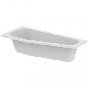 BAIN ASYMETRIQUE GAUCHE 160X70/45 CM ACRYL ID.ST FIT. BLANC