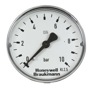 MANOMETRE 0-10 BAR DIAM 63 + PRISE AXIALE HONEYWELL