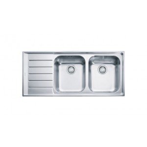 EVIER 1160X510XMM  INOX NEPTUNE 2 BACS EG. DR. LISSE + SYSTEME EV.  FRANKE