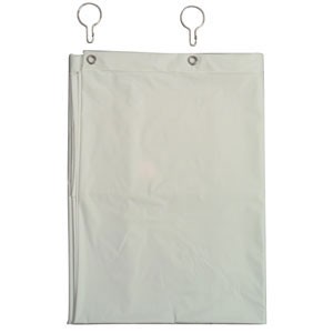 RIDEAU DOUCHE  POLYESTER 120X180 BLC + ANNEAUX