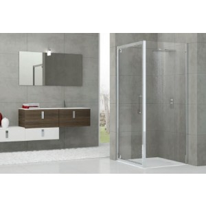 ROSE F 75 EXTENSIBLE 75-78 CM VERRE TREMPE TRANSP. BLANC 030/CHRO NOVELLINI