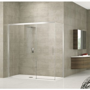 ROSE PH 117 DROIT EXT.117-120 CM VERRE SATIN SILVER  NOVELLINI