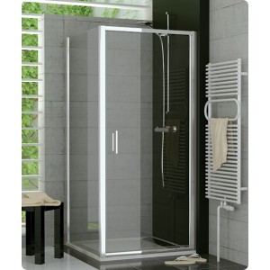 PAROI FIXE 800X1900MM ARGENT MAT/BANDE SERIGRAPHIEE HOR. RONAL