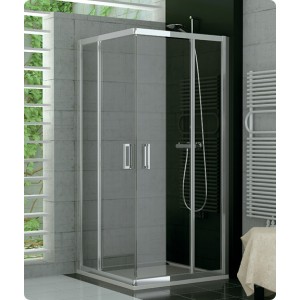 ACCES ANGLE 2 VOL. GAUCHE TOP-LINE H1900XL1000CM.ARG MAT./TRANSPARENT RONAL