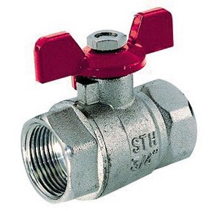 VANNE A BILLE 3/4 FF PAPILLON CHROME