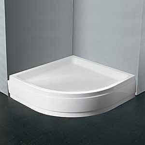 TUB   80X80 1/4 ROND H23CM  ACRYL BLC+TABLIER+PIEDS VICTORY B NOVELLINI