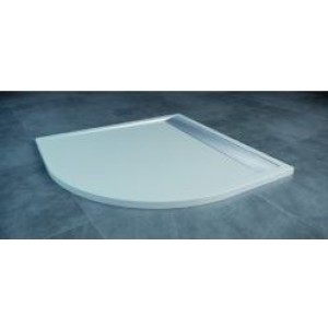 RECEVEUR MARBRE DE SYNTHESE 1/4 DE ROND 900X900  BLANC. RONAL