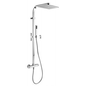 COLONNE DE DOUCHE FIXE CITY 340X220MM. THERMOST .LEVEL   PAFFONI CHROME